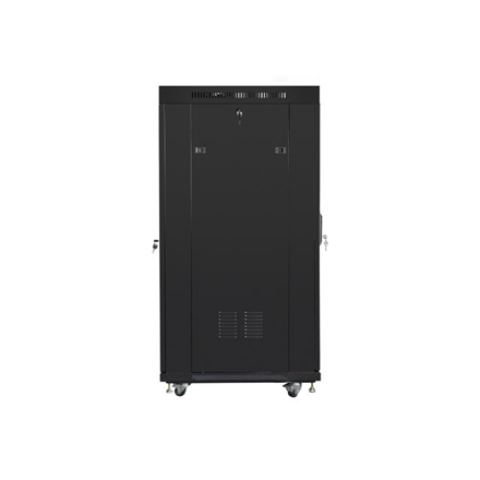 Lanberg | Rack cabinet 19" free-standing 27U/800x1000 (flat pack) with glass door, LCD | FF01-8027-12BL | Black