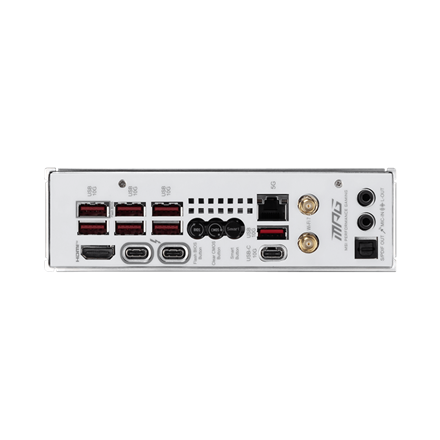 MSI MPG Z890I EDGE TI WIFI | Processor family Intel | Processor socket LGA1851 | Supported hard disk drive interfaces SATA, M.2 | Number of SATA connectors 2
