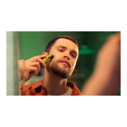 Philips | Shaver | QP2834/23 OneBlade 360 | Cordless | Wet & Dry | Lime green/Charcoal grey