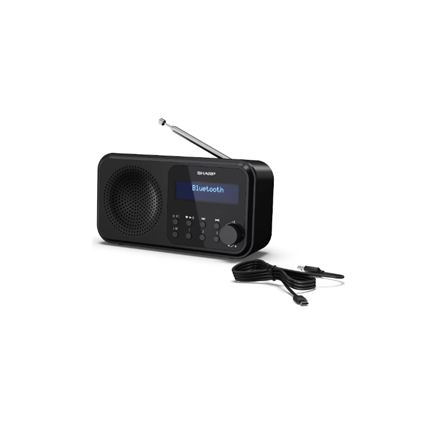 Sharp DR-P420(BK) Tokyo Portable Digital Radio, FM/DAB/DAB+, Bluetooth 5.0, USB or Battery Powered, Midnight Black | Sharp | Tokyo Portable Digital Radio | DR-P420(BK) | Bluetooth | Midnight Black