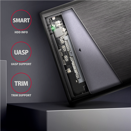 AXAGON Screwless aluminum USB 3.2 Gen 1 - SATA 6G external box for 2.5" SSD/HDD | EE25-A6M