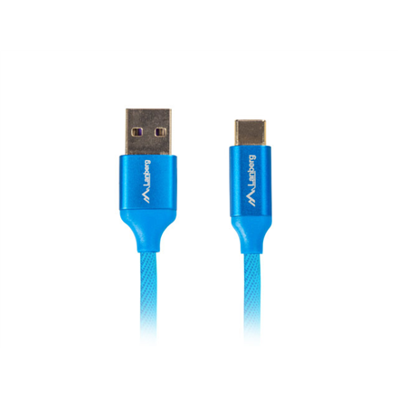 Lanberg | USB Type-C to USB Type-A 2.0 Cable Blue QC 3.0 Premium, 1.8 m | CA-USBO-22CU-0018-BL | USB Type-C to USB Type-A
