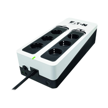 Eaton 3S Gen2 UPS DIN, 450 VA, 270 W, Input: Schuko, Outputs: (3) Schuko, (3) Schuko surge only, Tower | 3S450D