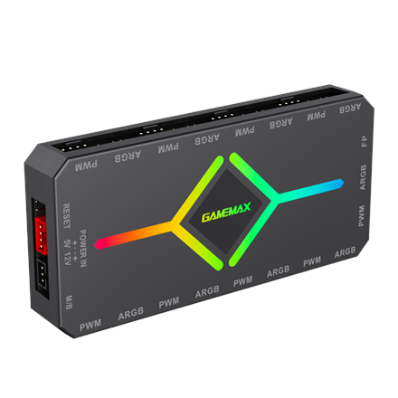 Gamemax | V4.0 ARGB PWM HUB BK | Hub for Gaming Chassis