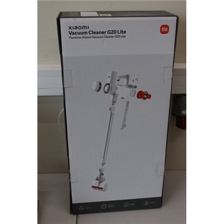 Y Xiaomi Vacuum Cleaner | G20 Lite EU | Cordless | 215 W | 22.2 V | White | Warranty 3 month(s) | USED, DIRTY, MISSING: 2 IN 1 BRUSH NOZZLE, POWER ADAPTER AND WALL MOUNT SET