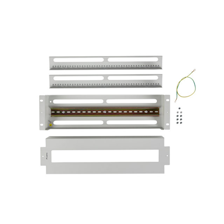 Lanberg 19" 3U Voltage Distrubution Panel with Din Rail TS-35 | Grey