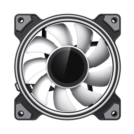 Gamemax Case Fan | DUAL RING INFINITY BK | Black