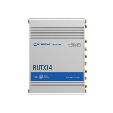 LTE Cat 12 Router | RUTX14 | 802.11ac | 867 Mbit/s | 10/100/1000 Mbps Mbit/s | Ethernet LAN (RJ-45) ports 5 | MU-MiMO Yes | 4G | Antenna type Internal