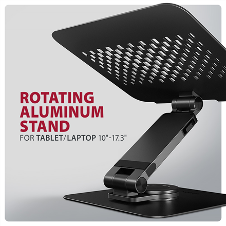AXAGON STND-LRB stand with 360° rotation for laptops and tablets | Adjustable Height, Angle | 10-17.3 " | Maximum weight (capacity) 5 kg | Black