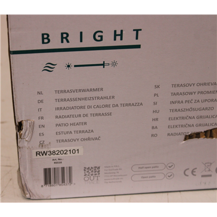SALE OUT. SUNRED Heater | RSS16, Retro Bright Standing | Infrared | 2100 W | Black | DAMAGED PACKAGING | IP54