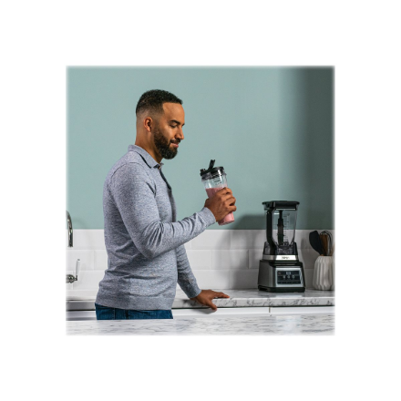 NINJA Mixer Blender 2in1 with Auto IQ | BN750EU | Tabletop | 1200 W | Jar material Plastic | Jar capacity 2.1+0.7 L | Ice crushing | Black/Silver