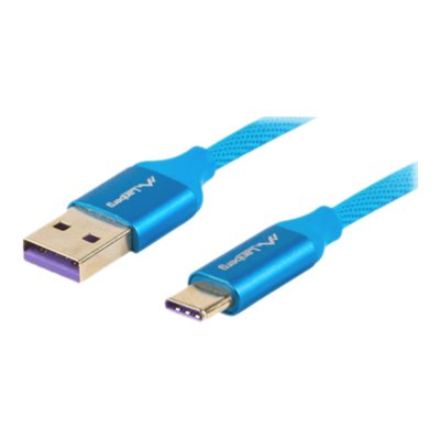 Lanberg | USB Type-C to USB Type-A 2.0 Cable Blue QC 3.0 Premium, 1.8 m | CA-USBO-22CU-0018-BL | USB Type-C to USB Type-A