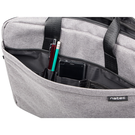 Natec Laptop Bag, Mustela, 15.6", Grey | Natec | Mustela | Fits up to size 15.6 " | Toploading laptop case | Grey | Shoulder strap