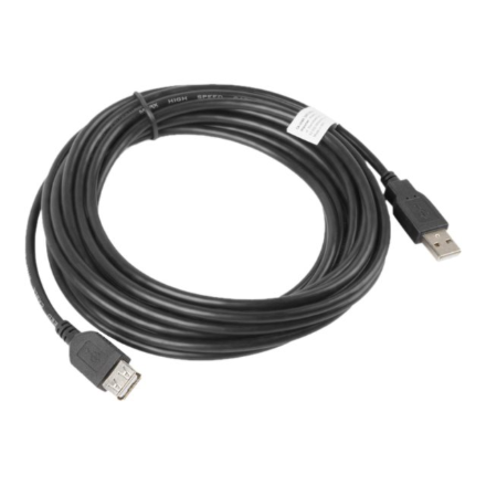 Lanberg | Lanberg USB-A 2.0 Cable, 5 m | CA-USBE-10CC-0050-BK | USB Type-A to USB Type-A