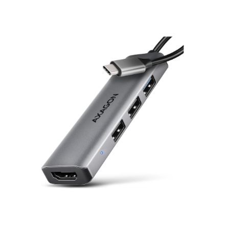 AXAGON USB-C 5Gbps STARTER 4in1 Hub | HMC-H3A
