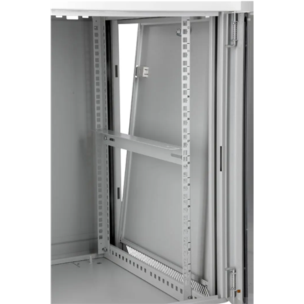 SOMI Networks | 22U, 19″ Network Wall Cabinet | 22U-60/45FPC | With Front Glass Doors; Unassembled | Depth: 45 cm | Gray