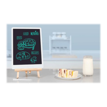 Xiaomi | Mi LCD Writing Tablet | 13.5 " | LCD | Black Board/Green Font | It has no memory - you write one page, then delete it completely with one button; The life of the button battery is about a year when the display is cleared 100 times a day