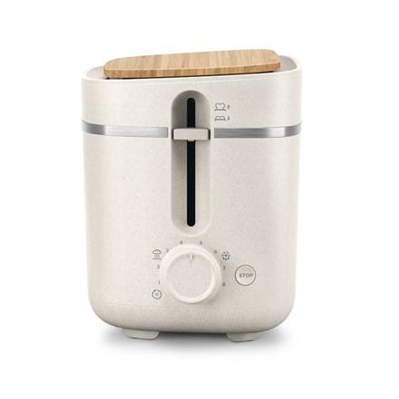 Philips | Toaster | HD2640/10 Eco Conscious Edition | Power 830 W | Number of slots 2 | Housing material 100% Bio-based plastic | Silk White Matt