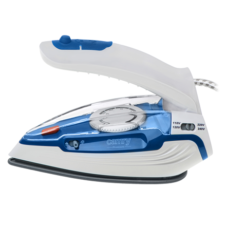 Camry CR 5040 | Steam travel iron | 1600 W | Water tank capacity 80 ml | Continuous steam 10 g/min | Steam boost performance 50 g/min | Blue/White