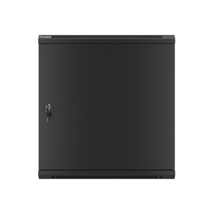 Lanberg | Rack cabinet 19" wall-mount 12U/600x450 for self-assembly with metal door (flat pack) | WF01-6412-00B | Black
