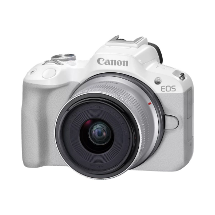 Canon | EOS R50 WH + RF-S 18-45mm F4.5-6.3 IS STM (SIP) | Megapixel 24.2 MP | Image stabilizer | ISO sensitivity (max) 32000 | Display diagonal 2.95 " | Wi-Fi | Video recording | Automatic, manual | CMOS | White