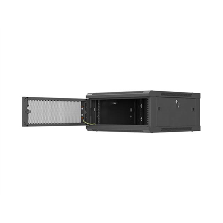 Lanberg Wall mounted installation cabinet 19" 4U 600X600 | WF01-6604-23B | Black