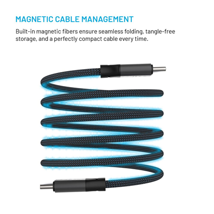 Fixed | Magnetic Braided Cable USB-C/USB-C, USB 2.0, Gray | FIXDBM-CC2-GR