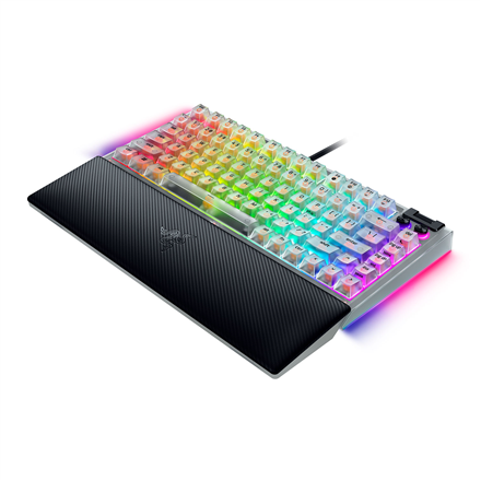 Razer Hot-swappable Mechanical Gaming Keyboard | BlackWidow V4 75% | Gaming Keyboard | Wired | US | Razer Mechanical Switches (Tactile) | Phantom White Edition