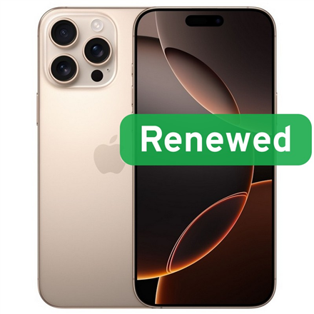 Apple Renewed Grade B | Apple iPhone 16 Pro | Desert Titanium | 6.3 " | Super Retina XDR OLED | 256 GB | 5G | iOS