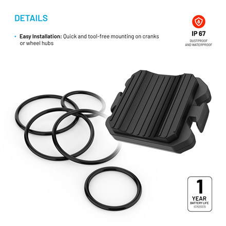 Fixed | Cadence/Speed Sensor Spin | Bluetooth | Black