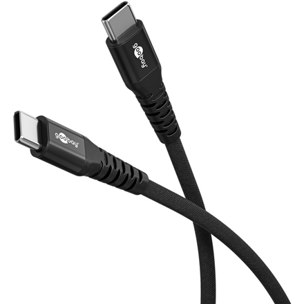 Goobay | USB-C Supersoft Textile Cable with Metal Plugs, 1 m