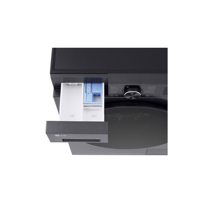 LG Washing machine | F2X50S9TBB | Energy efficiency class A | Front loading | Washing capacity 9 kg | 1200 RPM | Depth 48 cm | Width 60 cm | Display | LED | Steam function | Direct drive | Wi-Fi | Matte Black