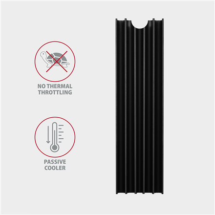 AXAGON Passive aluminum heatsink for all M.2 SSDs, size 2280, high 10 mm | CLR-M2L10
