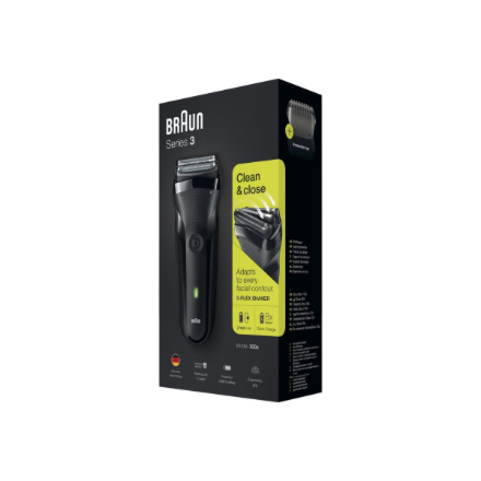 Braun | Shaver | 300s 3-Flex Series 3 | Operating time (max) 20 min | NiMH | Black