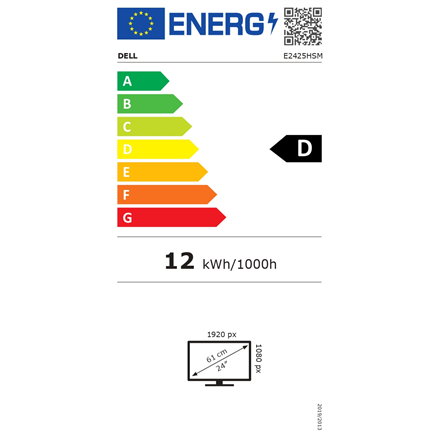Dell | E2425HSM | 24 " | IPS | FHD | 16:9 | 100 Hz | 5 ms | 1920 x 1080 pixels | 250 cd/m² | HDMI ports quantity 1 | Black