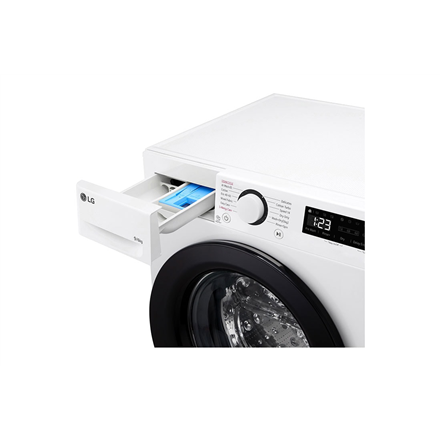 LG | Washing machine with dryer | F4DR509SBW | Energy efficiency class A | Front loading | Washing capacity 9 kg | 1400 RPM | Depth 55 cm | Width 60 cm | Display | Rotary knob + LED | Drying system | Drying capacity 6 kg | Steam function | Direct drive | White