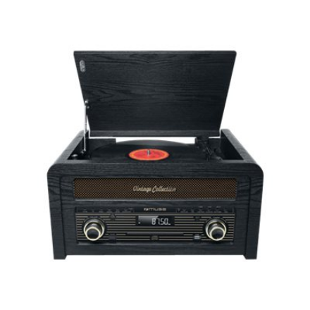 Muse | Turntable micro system | MT-115W | USB port | AUX in | CD player | FM radio | Wireless connection