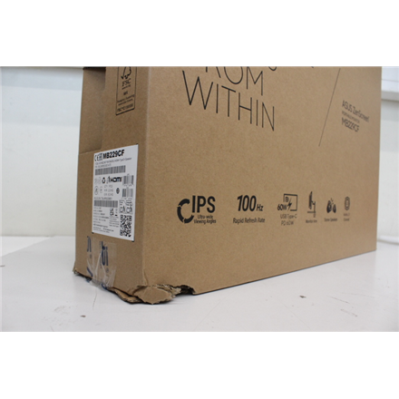 Asus SALE OUT. ZenScreen MB229CF | 21.5 " | IPS | FHD | 16:9 | 100 Hz | 5 ms | 1920 x 1080 pixels | 250 cd/m² | Warranty 22 month(s) | DAMAGED PACKAGING