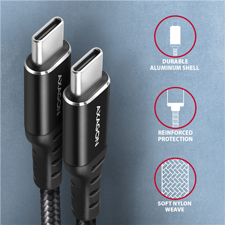 AXAGON | Data and charging cable, 2 m | BUCM-CM20AB | USB Type C to USB Type C