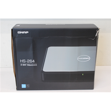 SALE OUT. | QNAP | 2-Bay SATA fanless home NAS | HS-264 | Up to 2 SATA 6Gb/s, 3Gb/s | Intel Celeron | N5105 4-core/4-thread | Processor frequency 2.9 GHz | 8 GB | N/A | DAMAGED PACKAGING