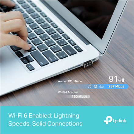 TP-LINK AX300 Nano Wi-Fi 6 Wireless USB Adapter | Archer TX1U Nano