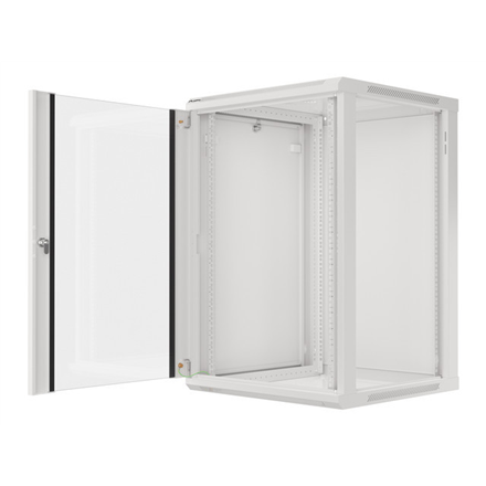 Lanberg | Rack cabinet 19" wall-mount 18U/600x600 (flat pack) | WF01-6618-10S | Grey
