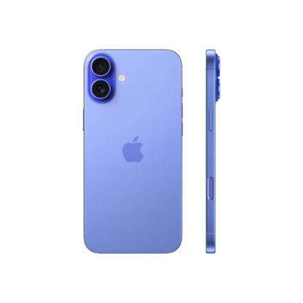 Apple | iPhone 16 Plus | Ultramarine | 6.7 " | Super Retina XDR | 2796 x 1290 pixels | A18 | Internal RAM 8 GB | 128 GB | Dual SIM | 4G | 5G | Main camera resolution 48+12 MP | Secondary camera resolution 12 MP | iOS | 18