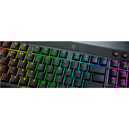 Razer | BlackWidow V4 Low-Profile HyperSpeed | Keyboard | Wireless | US | Bluetooth | Green Switches | Black