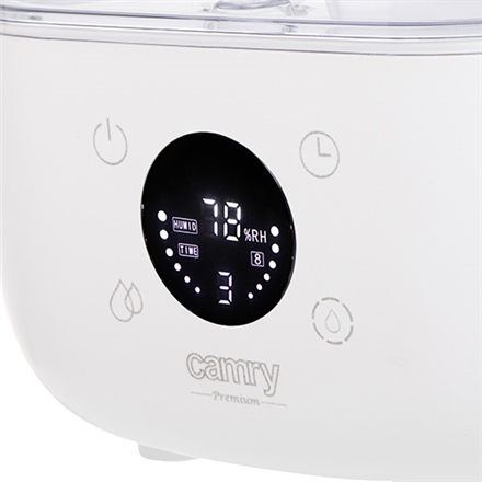 Camry | CR 7973w | Humidifier | 23 W | Water tank capacity 5 L | Suitable for rooms up to 35 m² | Ultrasonic | Humidification capacity 100-260 ml/hr | White
