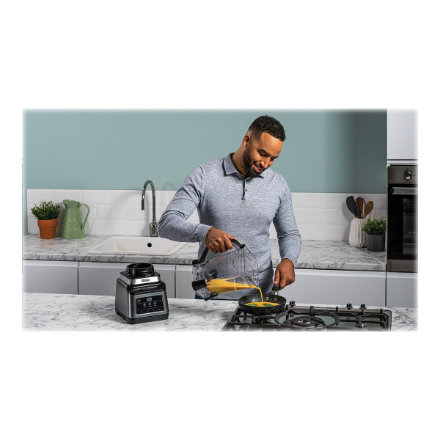 NINJA Mixer Blender 2in1 with Auto IQ | BN750EU | Tabletop | 1200 W | Jar material Plastic | Jar capacity 2.1+0.7 L | Ice crushing | Black/Silver
