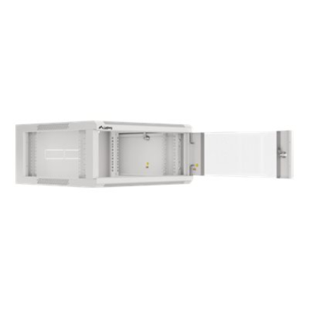 Lanberg | Rack cabinet 19" wall-mounted 4U 600 fast assembly (flat pack) | WFFA-5604-10S | Grey
