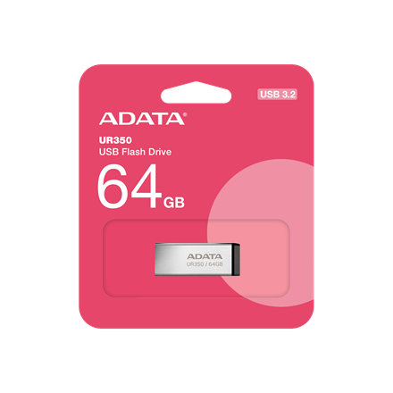 ADATA | USB Flash Drive | UR350 | 64 GB | USB 3.2 Gen1 | Black