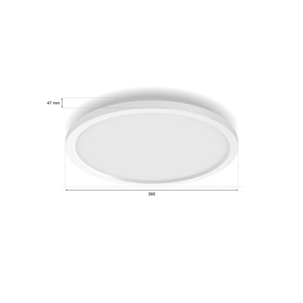 Philips Hue Surimu round panel light, 39.5 cm | Bluetooth, Zigbee