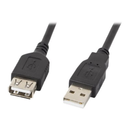 Lanberg | Lanberg USB-A 2.0 Cable, 5 m | CA-USBE-10CC-0050-BK | USB Type-A to USB Type-A
